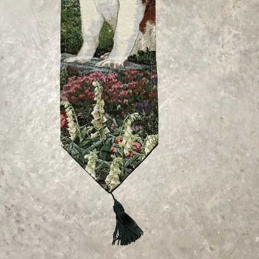 Gone Doggin Bell Pull Saint Bernard Wall Tapestry Cotton USA Made Vintage 2001